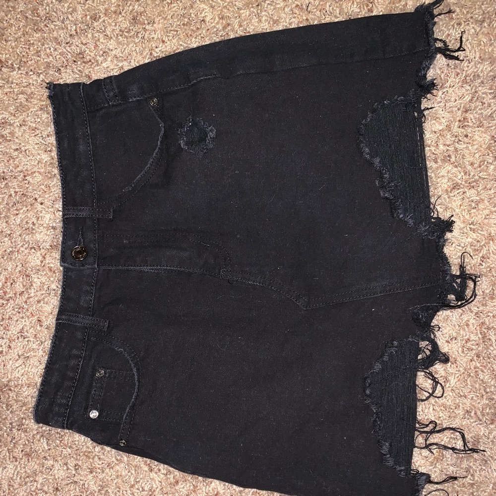 Black jean skirt